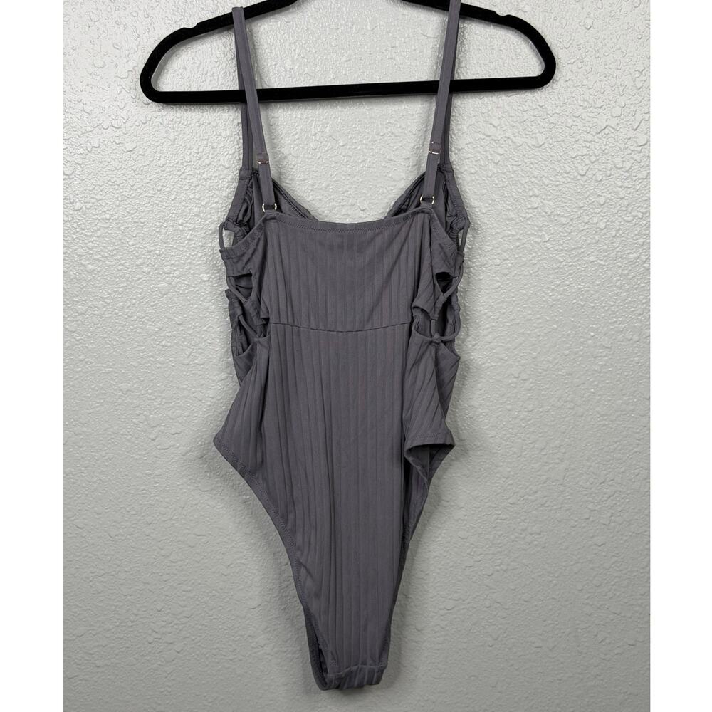Shade Shore Grey One Piece Bathing Suit / Size-Large - Picture 5 of 11